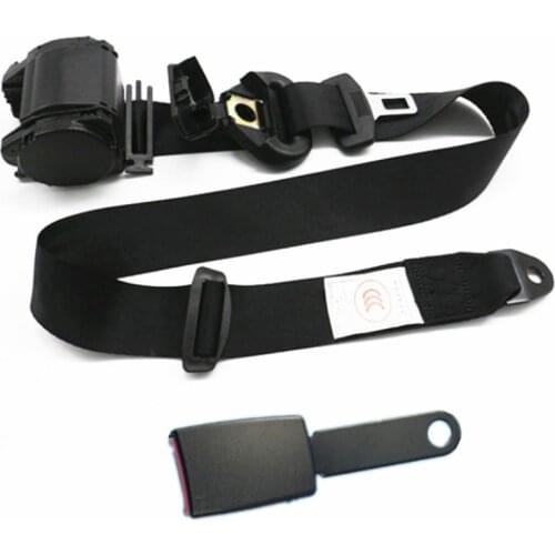 1 x Seat Belt Mount Car Accessories Parts 3 Points Retractable Safety Seatbelt Universal Adjustable