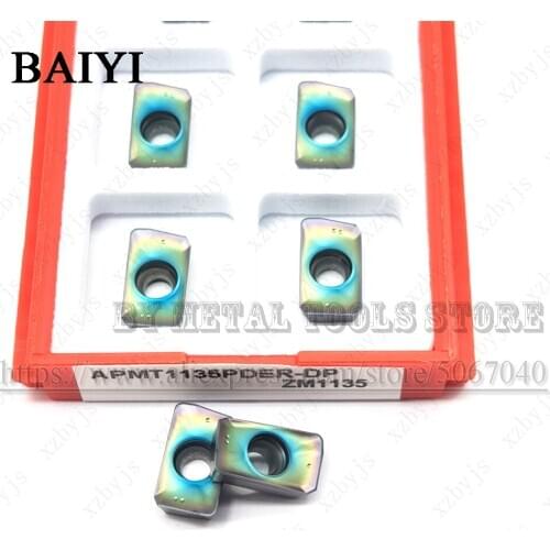 10pcs APMT1135PDER-DP ZM1135 carbide milling inserts turning tools Milling blade Face mill cutter Indexable APMT1135 Tools