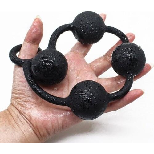 4 Anal Beads Big Butt Plug Silicone Anal Balls Vaginal Dilator Balls Anal Pump Massager Erotic Sex Toys For Women Men Anal Plug