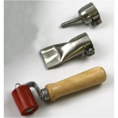 5MM Round Welding Nozzle + 40MM Flat Nozzle Tip + 40MM Silicone Pressure Roller For Plastic hot air heat gun