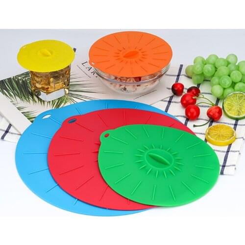 5 pcs/set Reusable Vacuum Seal Suction Cover Pan Kitchen Accessories Silicone Stretch Lids Universal Food Wrap Bowl Pot Lids