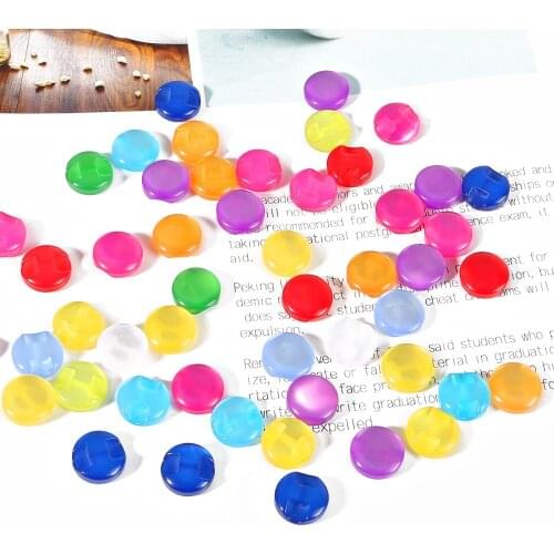 50 pcs 12 mm New Cats Eye button craft/sewing/baby lot mix Bottom perforation