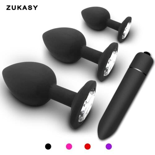 Anal Plug Dildo Bullet Vibrator Sex Toys for Women Men Gay Silicone Butt Plug Prostate Massager Intimate Toys Goods for Adults