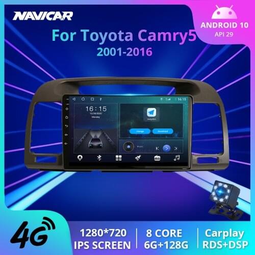 2Din Android 10.0 Car Radio For Toyota Camry 5 XV 30 2001 - 2006 Car Multimedia Video Player Navigation GPS No 2din Dvd Player
