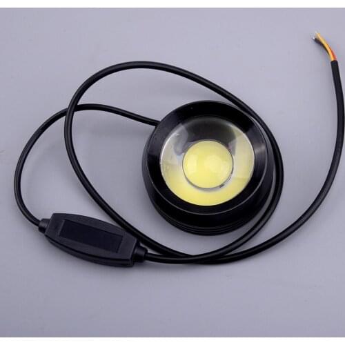 Car Truck DRL Daytime Running Driving Light Fog Lamp Round Angel Eyes Halo White COB 18W