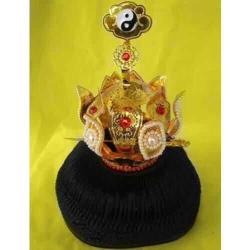 Taoism Power hats multiplierTaoist cap HorsetailTai chi lotusRunning Capscrown adjustable
