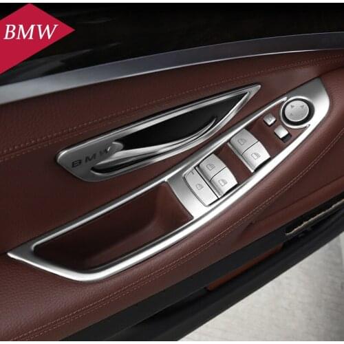 Chrome ABS Car interior Window Glass lifter buttons sequins stickers for BMW 1 2 3 4 5 7 Series X1 X3 X4 X5 X6 F30 F10 F15 F16