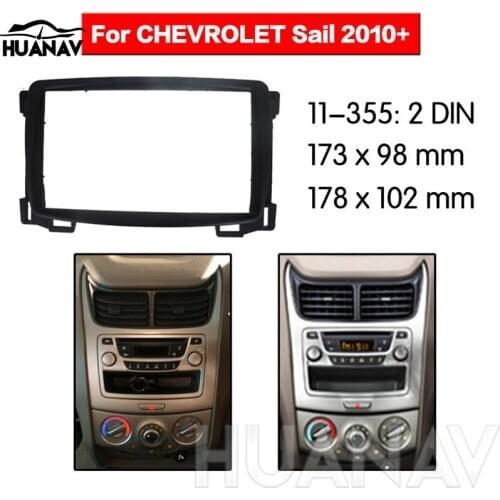 HUANAV Car Radio stereo Fitting installation adapter fascia For 2010+ Chevrolet Sail 2DIN Radio frame recorder Audio Fascias