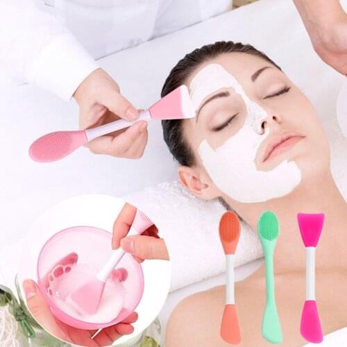 New Professional Two Uses Face Mask Brushes Clean Face brush Mixing Brush Skin Care Cosmetic Foundation Makeup Brushes Tools