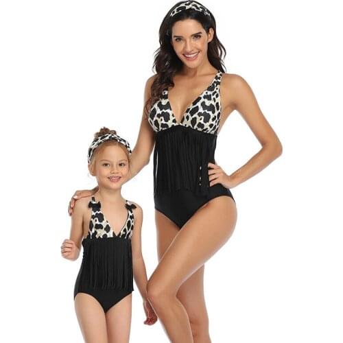 2021 New Summer Girls Bathing Suit Family Matching Swimwear Lady Beach Wear Kids Fashion Swimsuit for Girl Childrens Clothing
