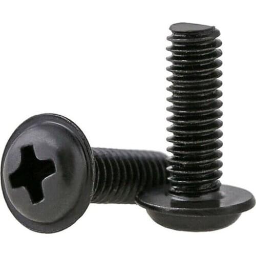 Black Round Head with Cushion Phillips Screw Black Pan Head with Cushion Phillips Electronic Small Screw M1.4 M1.7 M2 M2.5 M3 M4