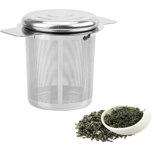 HILIFE Reusable with 2 Handles Tea Infusers Basket Stainless Steel Lid Tea and Coffee Filters Fine Mesh Tea Strainer
