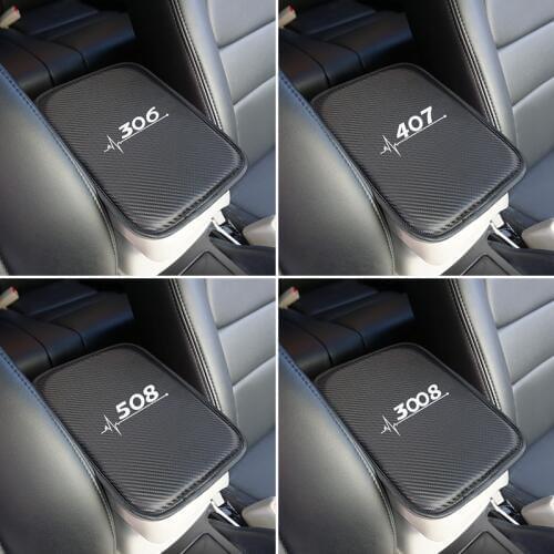 Car Armrest Pad Covers Storage Protection Cushion for Peugeot 206 207 208 306 307 308 407 408 508 2008 3008 accessories
