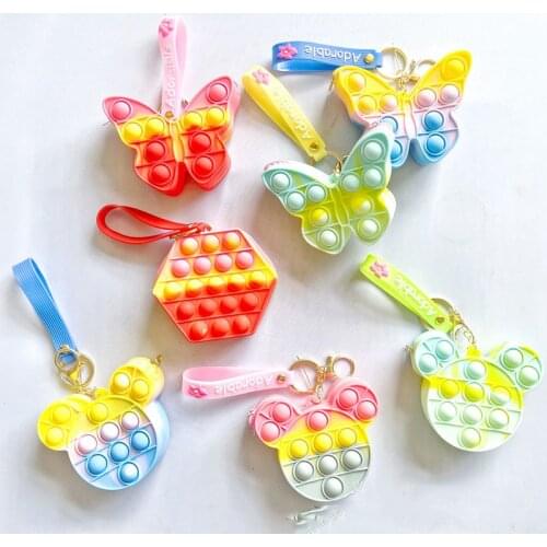 New pop it Fidget Toys Mickey Mouse Fashion Cute Soft Push Bubble Childrens Coin Purse Relief Squeeze Toy Antistress Toys Gifts