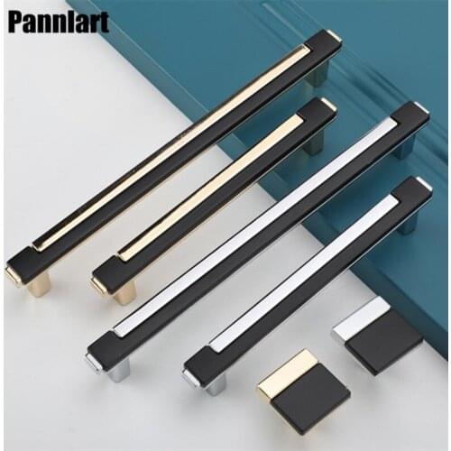 Pannlart 1 Pc Light Luxury Cabinet Door Handles Gold Black Cupboard Wardrobe Wine Cabinet Knobs Furniture Drawer Pull and Knob