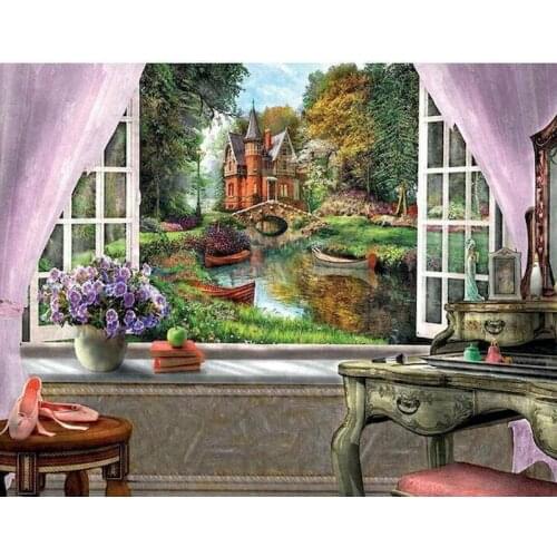 Landscape Picture By Number 40x50 DIY Kits On Canvas With Frame Coloring Drawing Acrylic Paint Painting By Number Decoration Art