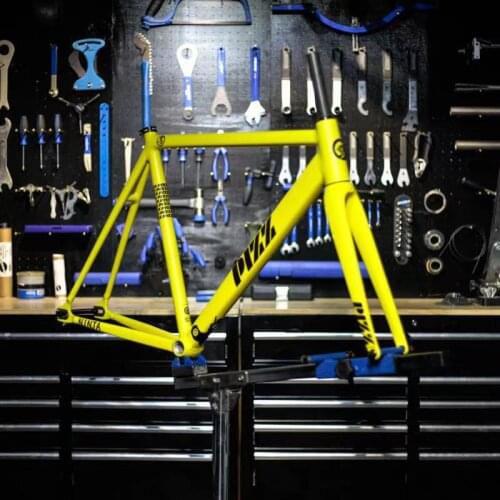 PIZZ NINJA 700c 6061-T6 Aluminum Fixed Gear Frame Carbon Fork 50/52/54/56cm Muscle Sensation High Quality Fixie Frameset