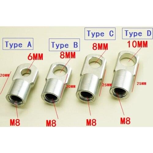 HIGH Quality 6/8/10MM Silvery Gas Spring Rod flat Eyelet Connector Furniture gas spring accessories replacement