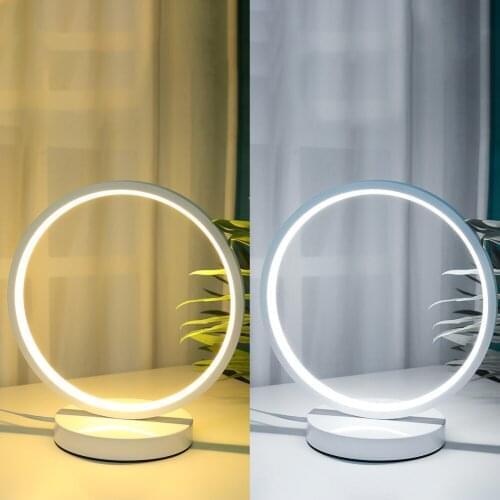 Simple Modern LED Night Light O Type Bedside Lamp Night Lamps For Bedroom Kids Room Eye Protection Reading Acrylic Wall Light