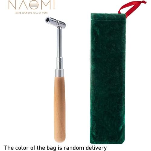 NAOMI Tuning Hammer Straight Bar Soft Maple Handle L-shape Square Wrench Tuner Spanner Tip String Pin Repair Tool # 1104