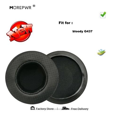 Replacement Ear Pads for bloody G437 G-437 G 437 Headset Parts Leather Cushion Velvet Earmuff Earphone Sleeve Cover
