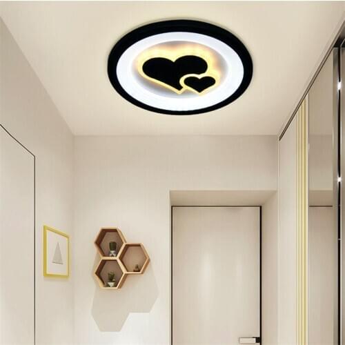 Nordic Ceiling Lights LED Kitchen Hallway Light Dimming Diamond Love Heart Ceiling Lamp for Corridor Entrance Balcony Luminaries