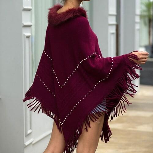Women Winter Knitted Cashmere Capes Shawl Sweater Coat Oversized Shawls Wraps Cashmere Pashmina Female Bufanda Mujer