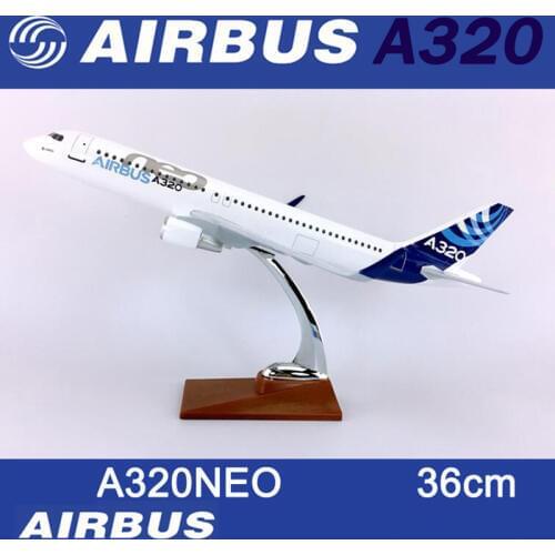 1/150 scale collectible 36CM Airbus A320NEO airplane model toys airlines aircraft aviation diecast resin plane gifts for kids