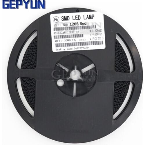 1Reel 3000pcs 1206 SMD LED diodes light yellow red green blue White Hot sale Gepyun