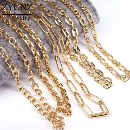 5PCS, Punk Cuban Choker Necklace Collar Statement Hip Hop Gold Color Link Chain Necklace Women Jewelry
