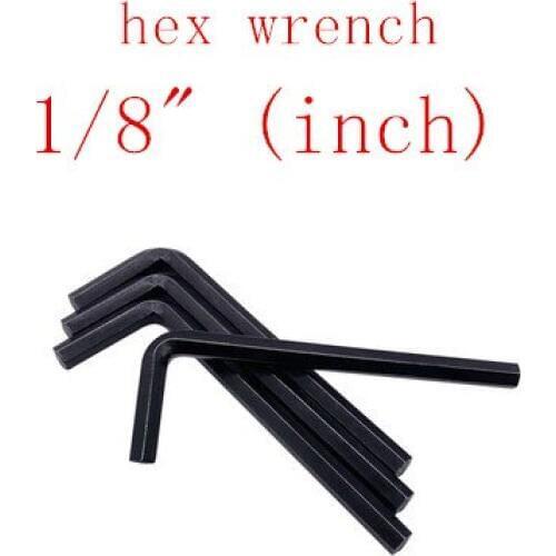 50pcs 1/8" inch steel with black hex allen key wrench spanner hand tool
