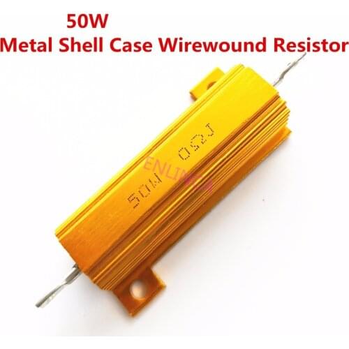 50W 2.5 3 4 4.7 5 5.6 6 ohm 2.5R 3R 4R 4.7R 5R 5.6R 6R Wirewound Aluminum Power Metal Shell Case Resista 5