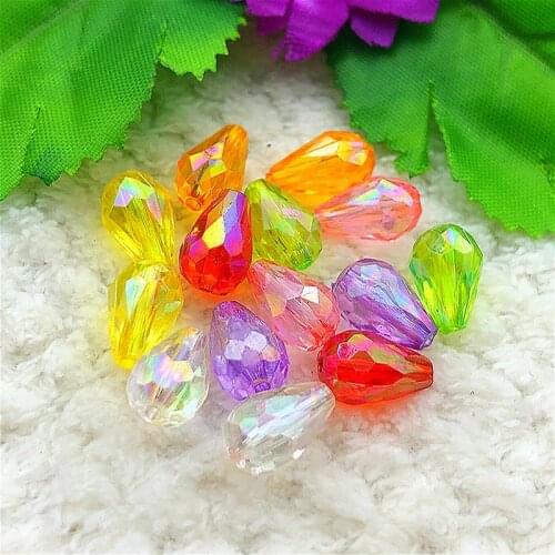50pcs10mmWater drop bead Hole Scrapbook Resin Flat Back Wedding Diy Button Crafts