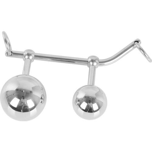 Anal Sex Toy Female Anal Vagina Double Ball Anal Plug In Steel Chastity Belt Rope Hook Butt Plug For Women Locking Chastity Belt