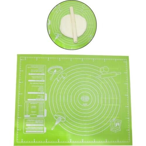 Non-Stick Silicone Pad Baking Sheet Cupcake Dessert Soap Rolling Kneading Mat Baking Mat with Scale Pastry Fondant Mat