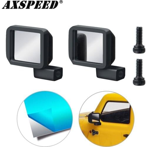 AXSPEED RC Car Rearview Lens Metal Rearview Mirror for 1:24 Axial SCX24 AXI00002 RC Crawler Car Mirror Decoration Parts