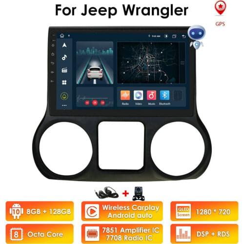 Android Car Stereo Radio Video Double Din for JEEP Jeep Wrangler 2011 2012 2013 2014 10.1" GPS Multimidia Audio TPMS RDS DVR FM