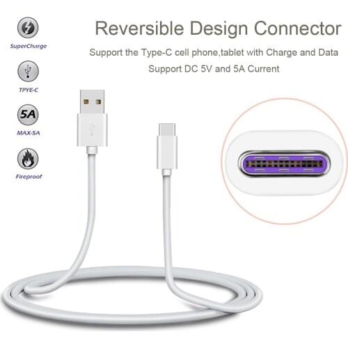 Chenyang Fast Charge 40W 5A Type-C USB-C to USB 2.0 Data Cable for Phone Huawei Mate 9 & P10