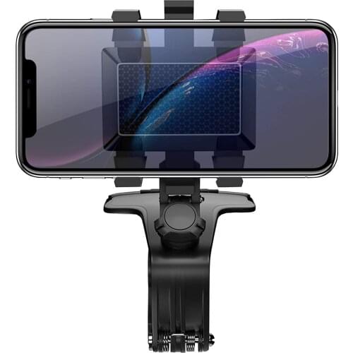 Dashboard Phone Holder for Car Clip On Car Phone Mount 1200 Degree Rotation Adjustable Automobile Cradle Suitable for Smartphone