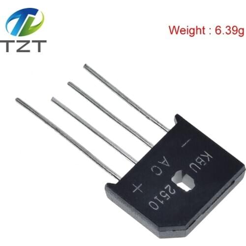 5PCS 25A 1000V diode bridge rectifier KBU2510