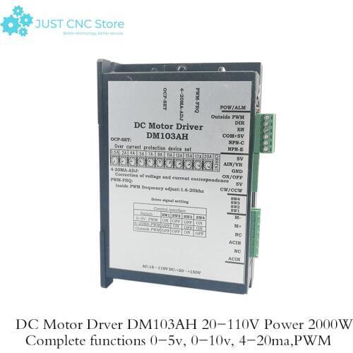 DC Motor Driver DM1103AH 20-110v DC brush Motor governor 2000W used for MACH3 PLC control of engraving machine