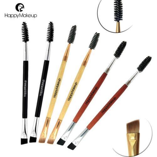 3 Colors Makeup Brushes Eyebrow Brush Single Double Screw Eyelash Brush Bevel Makeup Brush High Quality Female Makeup Tool