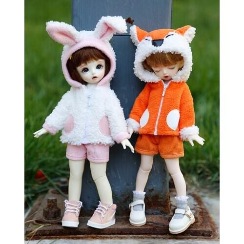 New 30cm BJD clothes cute animal clothing jacket + shorts set for ob24, azone, Blyth, YOSD, 1/6 Doll Accessories Clothing