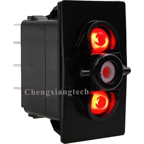 12V/20A 24V/10A 7 Pins On Off On DPDT Red Led Switch Base for Carling Arb Narva Car Boat Marine Momentary Rocker Switch