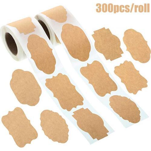 300pcs irregular shape blank sticker Wedding Decorative Stickers Seal Labels Sticker for Package self-adhesive label