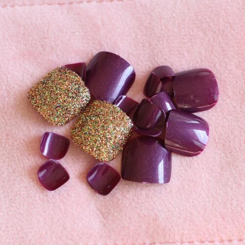 Best selling handmade short paragraph round toe candy fake tail Crystal diamond Gold glitter #N18