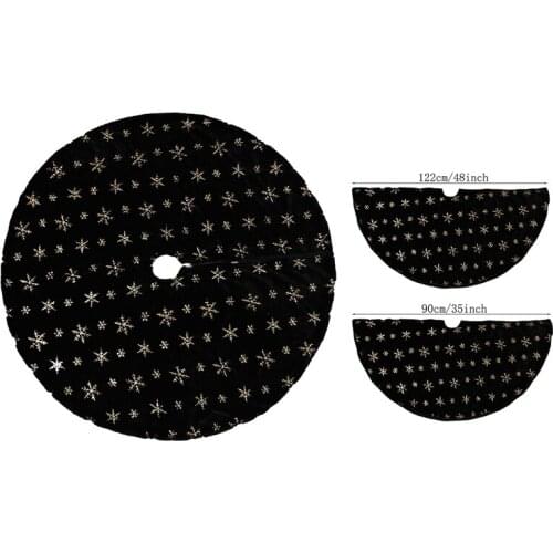 Fashionblack Gold Christmas Tree Skirt, Tree Skirt With Gold Sequin For Xmas Tree Decorations Indoor Outdoor
