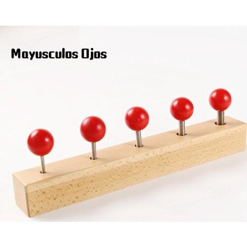Montessori Teaching Aids Bolt Hand Eye Coordination Red Ball Lock Screw Combination HandSensory Early Education Toy
