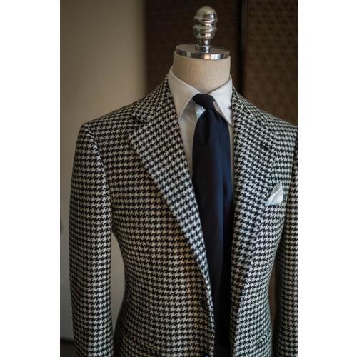 Tailored White Black Pattern Suit Men Slim Fit 2 Piece Floral Tuxedo Blazer Custom Prom Wedding Suits Terno Jacket+Pant