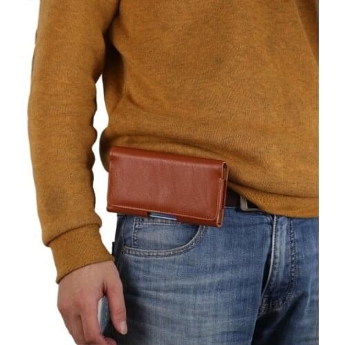 Newest Waist Case Holster PU Leather Black Brown Pouch Cover Case for Fly IQ4415 Era Style 3 Mobile Phone Bag